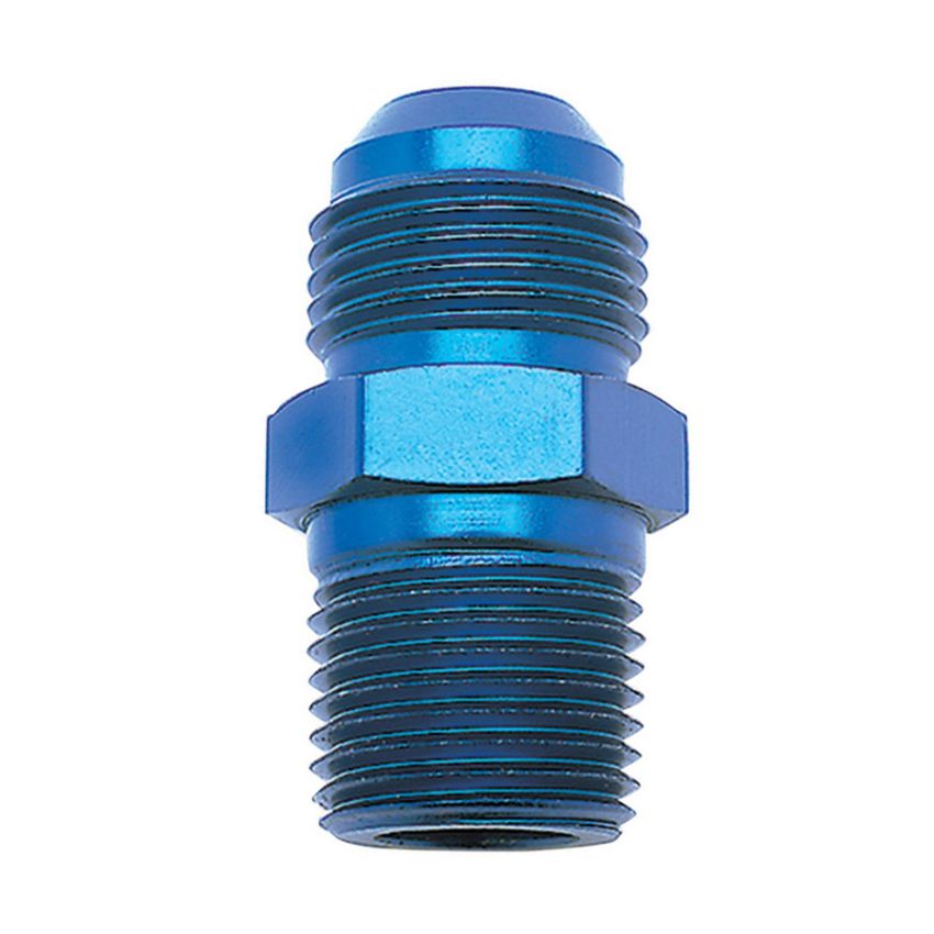 Russell Performance -10 AN to 3/8in NPT Straight Flare to Pipe (Blue)