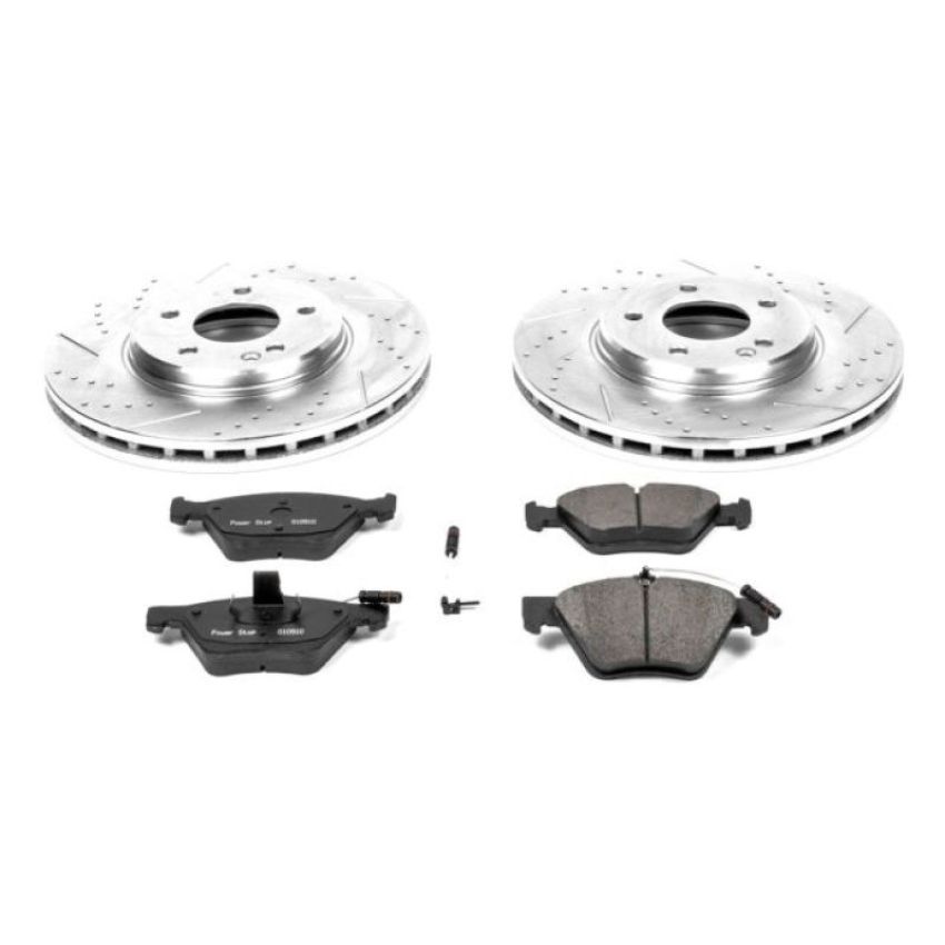 PowerStop K2926 Z23 Daily Driver Carbon-Fiber Ceramic Brake Pad and Drilled & Slotted Rotor Kit