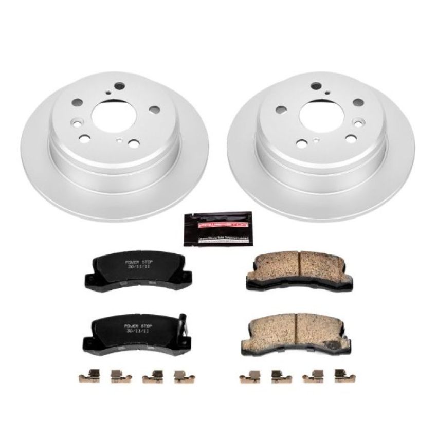 PowerStop CRK2565 Genuine Geomet Coated Rotor and Low-Dust Ceramic Brake Pad Kit