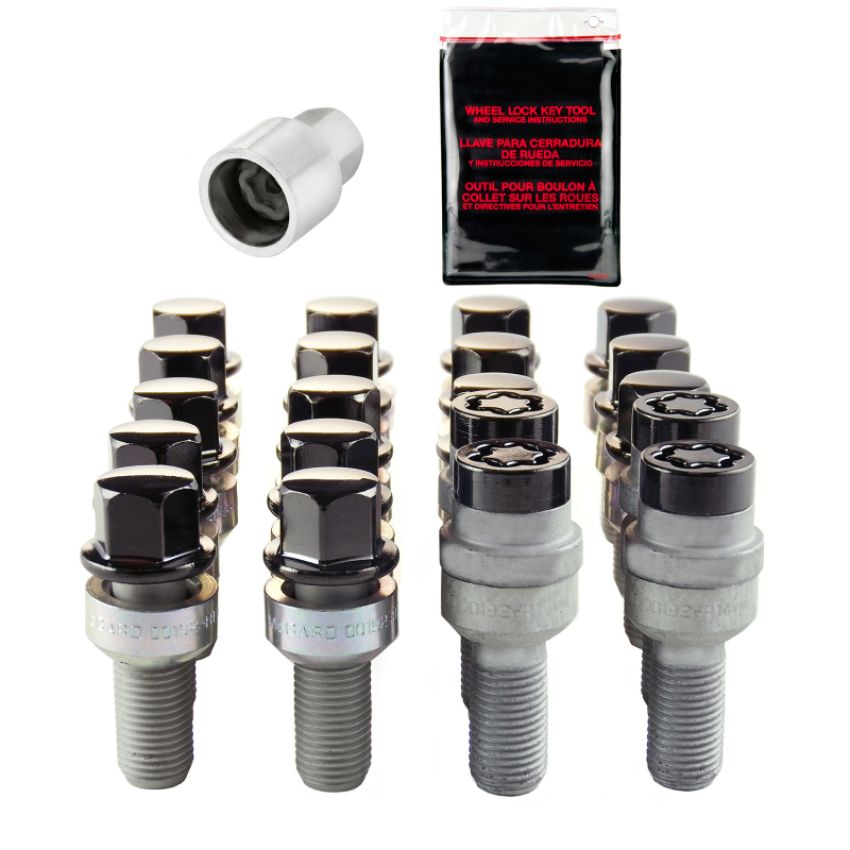 McGard (68020BK 14X1.5 MCG 5 LUG BOLT INSTALL KIT,RADIUS SEAT, BLACK W/WHL LKS-17MM HEX)