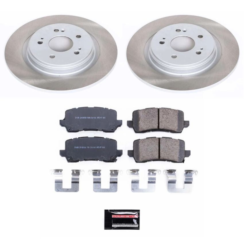 PowerStop SC7903 Semi-Coated Rotor and Low-Dust Ceramic Brake Pad Kit