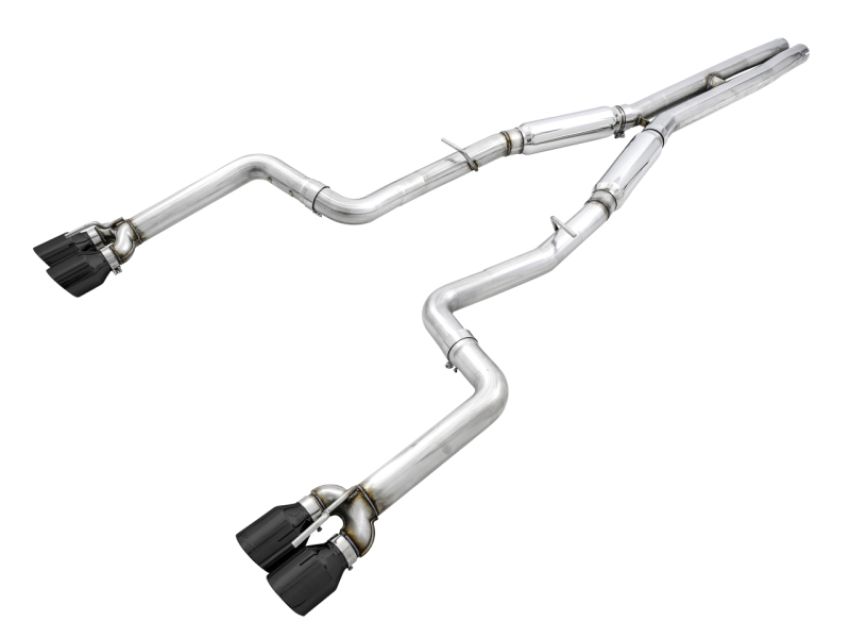 AWE Tuning 3015-43144 2015+ Dodge Challenger 6.4L/6.2L SC Track Edition Exhaust - Quad Diamond Black Tips