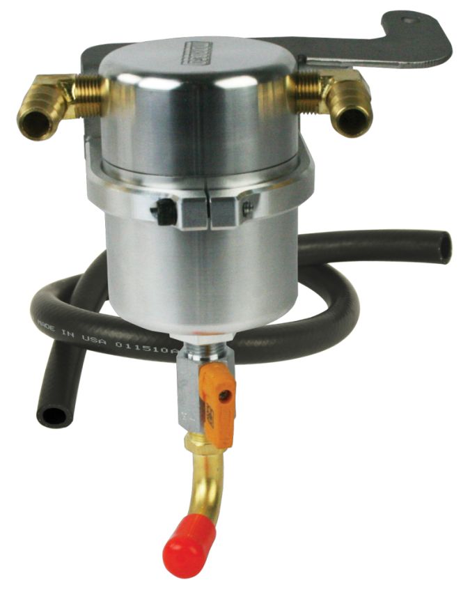 Moroso 85491 11-14 Ford Roush Mustang (Supercharged) Air/Oil Separator Catch Can - Billet Aluminum