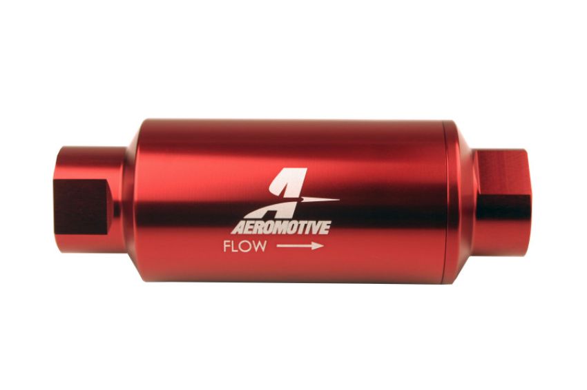AEROMOTIVE AFS12340 #10-ORB Fuel Filter Inline 10 Mircon Red