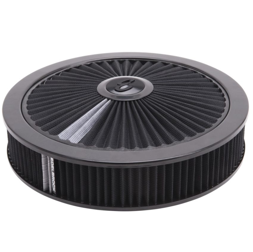 EDELBROCK EDE43662 Air Cleaner Kit - 14in Dia. Breathable - Black