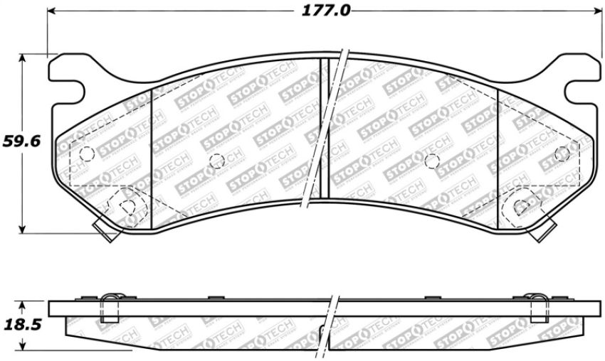 Stoptech 305.07850 Street Select Brake Pads - Front