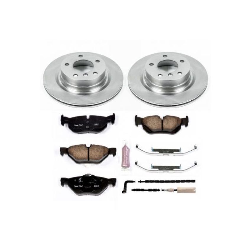 PowerStop KOE044 OE Stock Replacement Low-Dust Ceramic Brake Pad and Rotor Kit