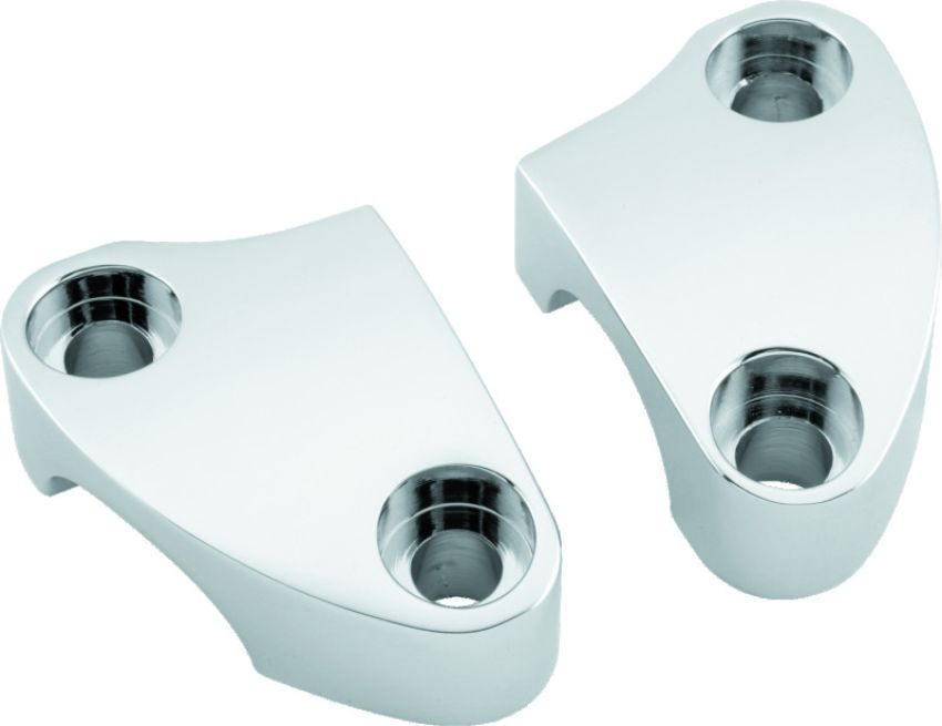 Bikers Choice 482499 1974-2011 Chrome Smooth Riser Clamps Pr
