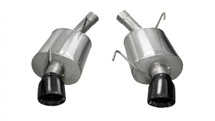 Corsa Performance 14311BLK 2.5in. Axle-Back Dual Rear Exit with Single 4.0in. Black PVD Pro-Series Tips