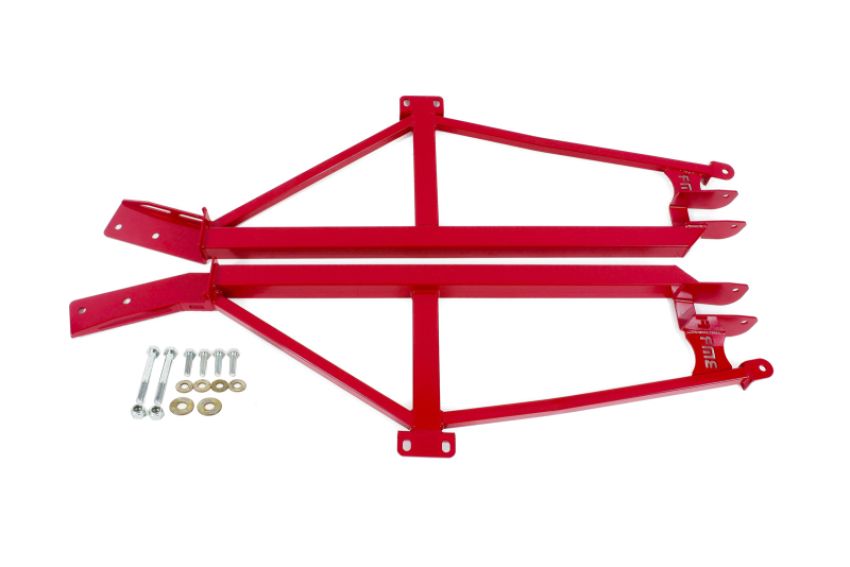 BMR Suspension SFC020R BMR 93-02 F-Body Non-Convertible Weld-On 4-Point Subframe Connectors - Red