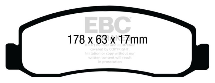 EBC Brakes DP61898 6000 Series Greenstuff Truck/SUV Brakes Disc Pads