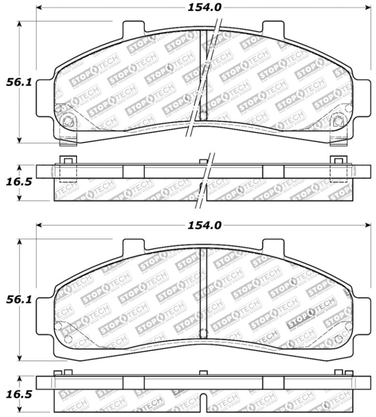 Stoptech 309.06520 Sport Brake Pads w/Shims and Hardware - Front