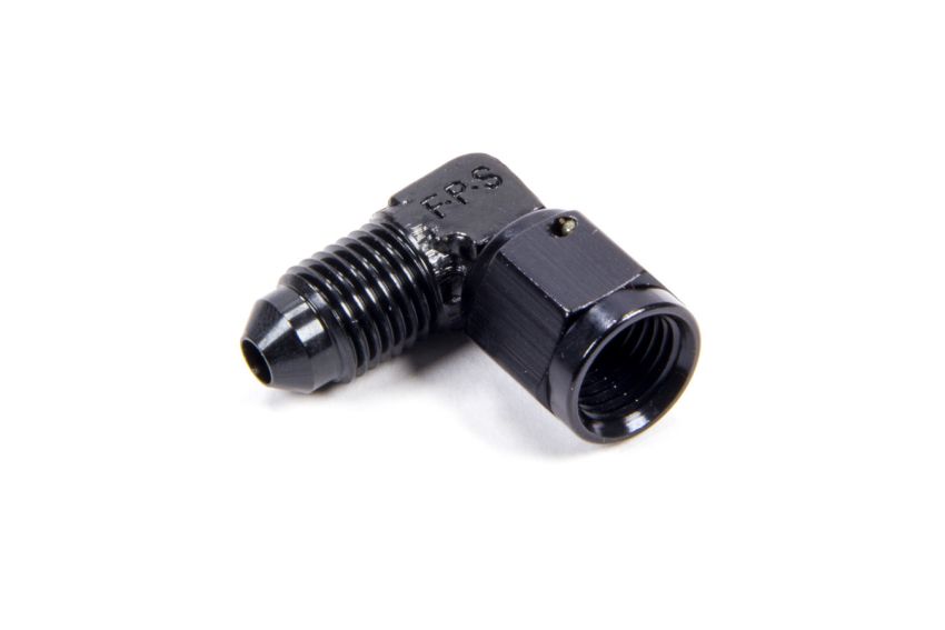 FRAGOLA FRG498102-BL #4 Female Swivel to Male 90 Degree Fitting Black
