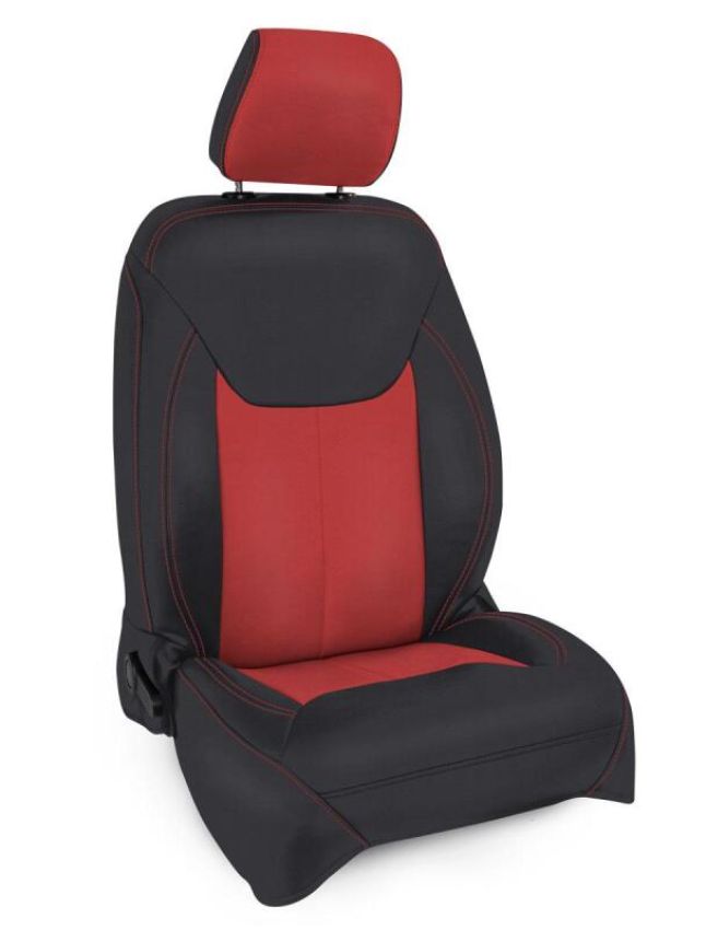 PRP 13-18 Jeep Wrangler JK Front Seat Covers/2 door or 4 door (Pair) - Black/Red