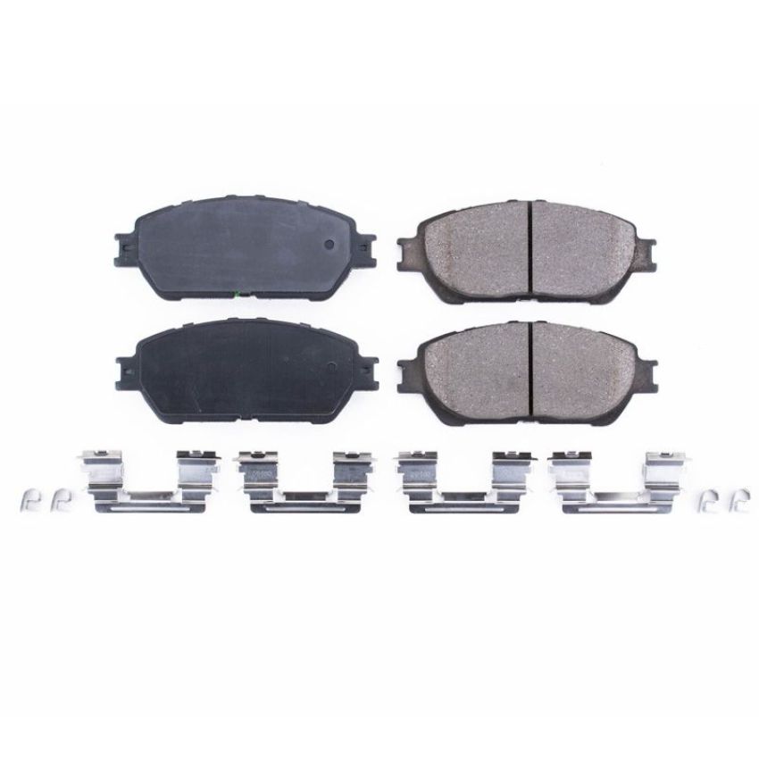 PowerStop 17-906B PowerStop - Z17 Low-Dust Ceramic Brake Pads with Hardware
