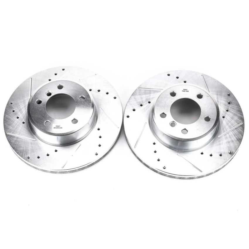 PowerStop EBR870XPR PowerStop Evolution Performance Drilled, Slotted & Plated Brake Rotor Pair