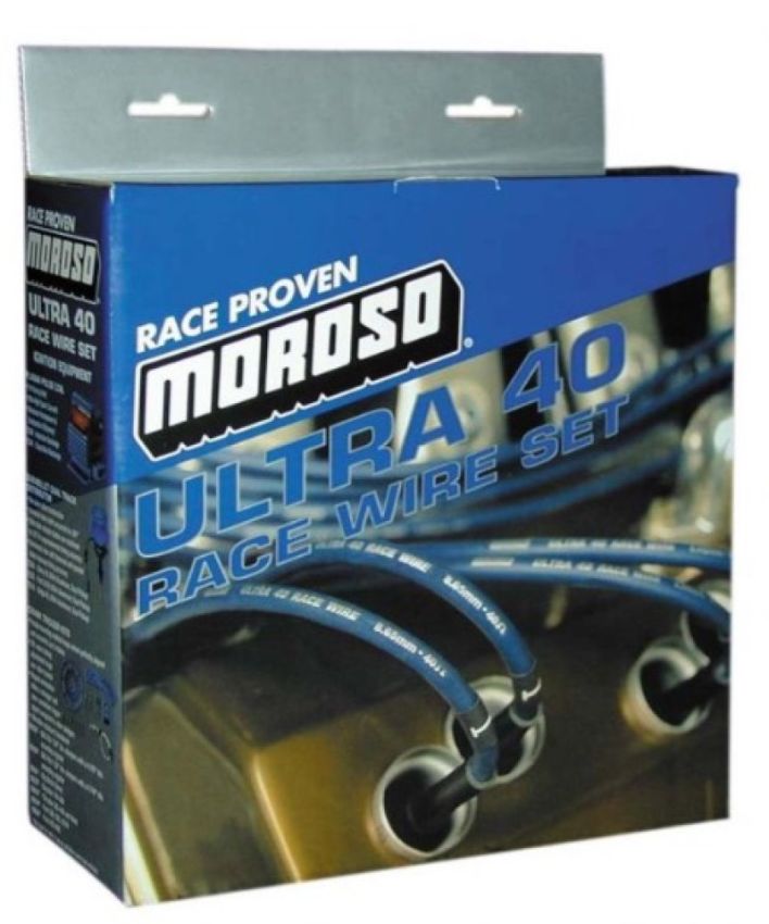 Moroso 73823 GM LS Ignition Wire Set - Ultra 40 - Sleeved - Coil-On - 8in Wire - Black