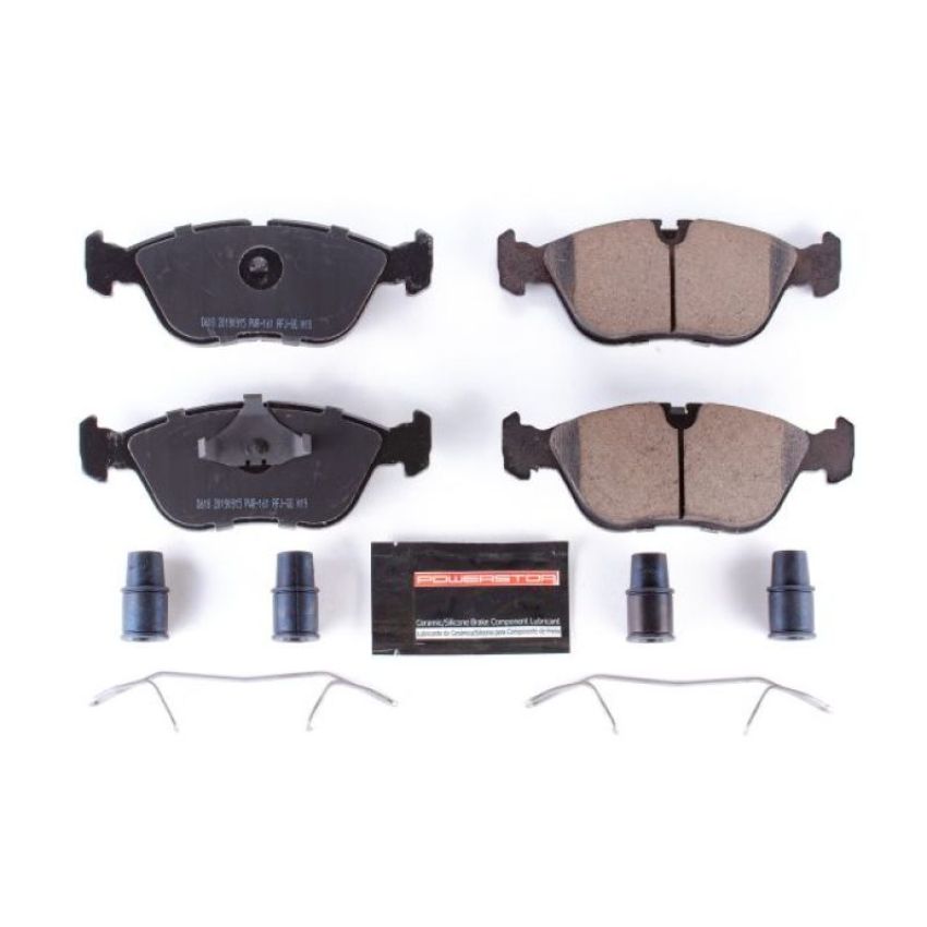 PowerStop Z23-618 PowerStop - Z23 Daily Driver Carbon-Fiber Ceramic Brake Pads with Hardware Kit