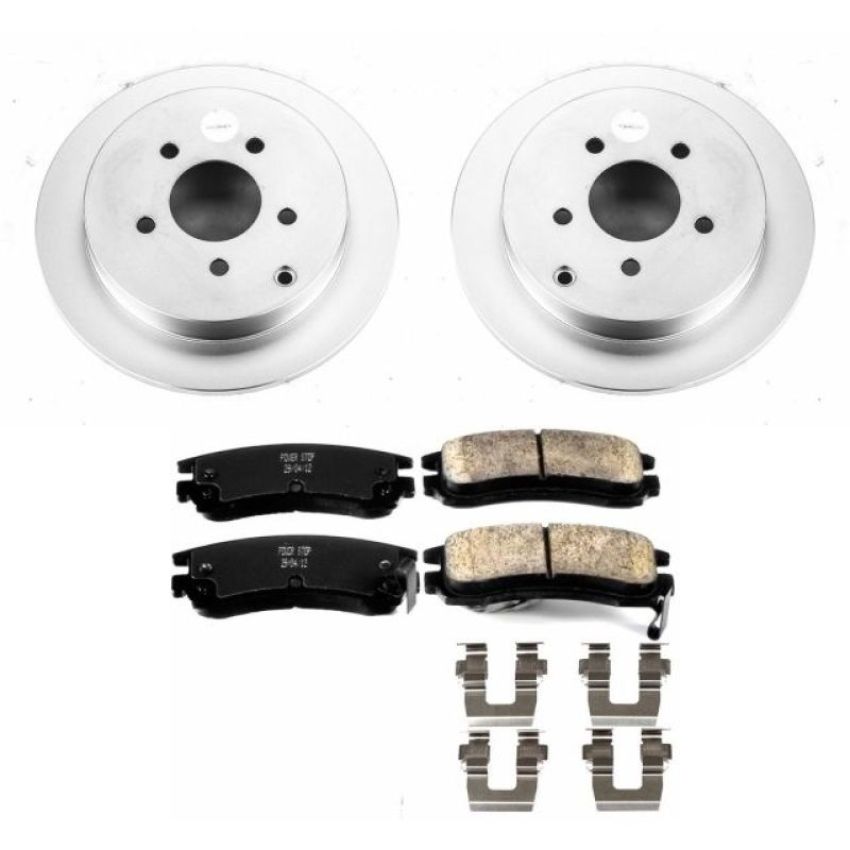 PowerStop CRK5135 Genuine Geomet Coated Rotor and Low-Dust Ceramic Brake Pad Kit