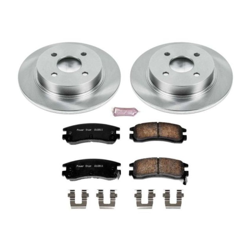PowerStop KOE7752 OE Stock Replacement Low-Dust Ceramic Brake Pad and Rotor Kit