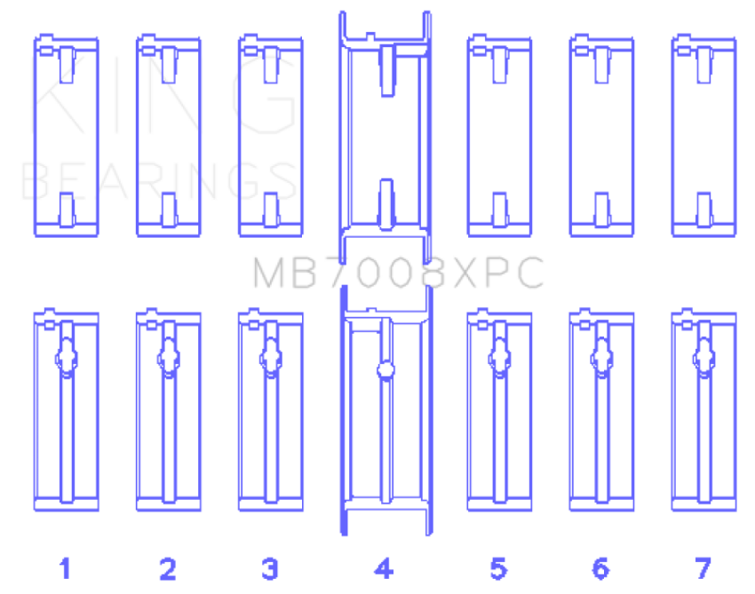King Nissan RB25DET 24V (Size STD) pMaxKote Performance Main Bearing Set