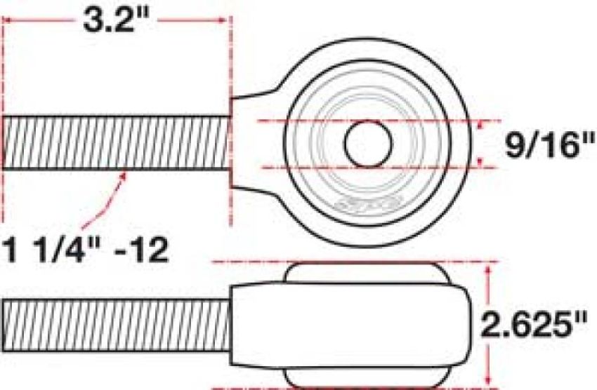SPECIALTY PRODUCTS COMPANY 15743 XAXIS ROD END BALL JOINT