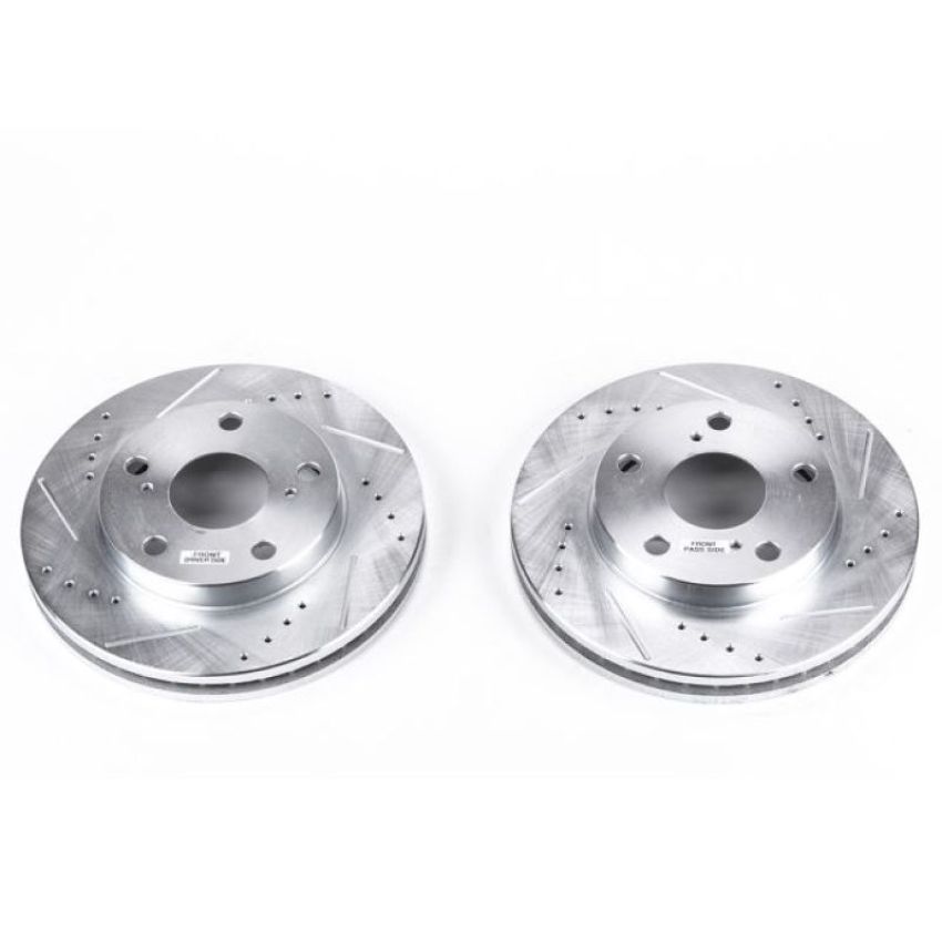 PowerStop JBR711XPR PowerStop Evolution Performance Drilled, Slotted & Plated Brake Rotor Pair