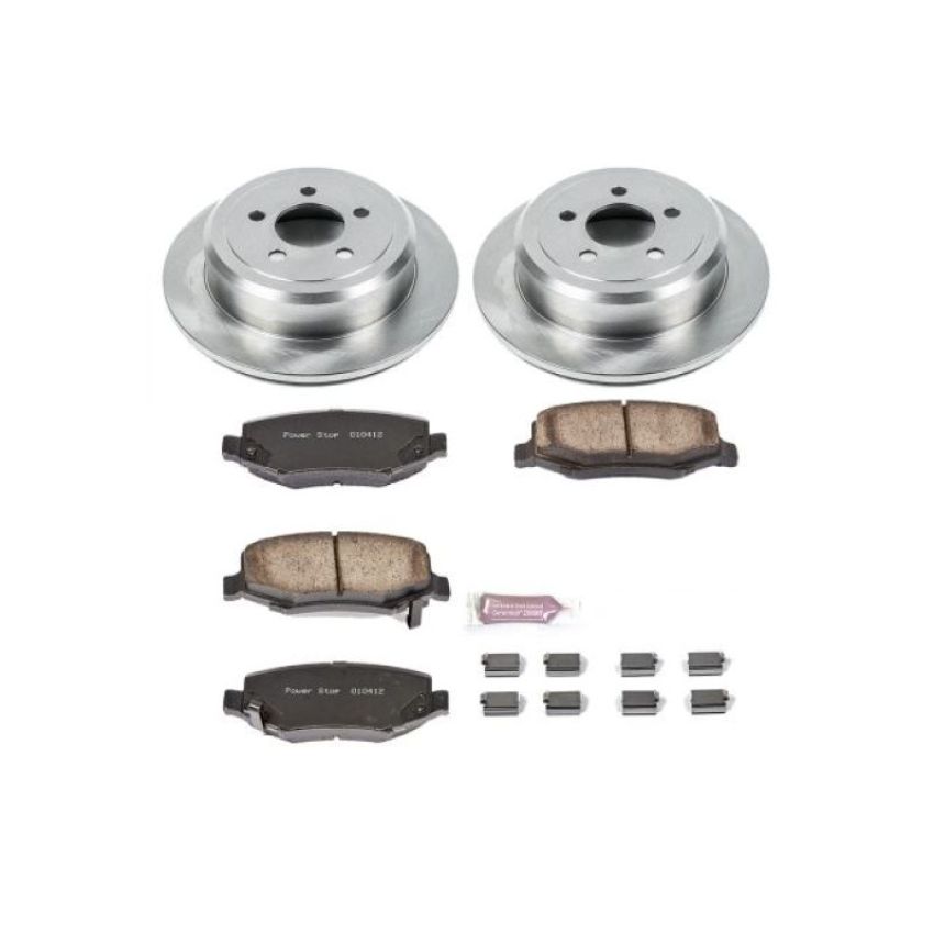 PowerStop KOE3046 OE Stock Replacement Low-Dust Ceramic Brake Pad and Rotor Kit