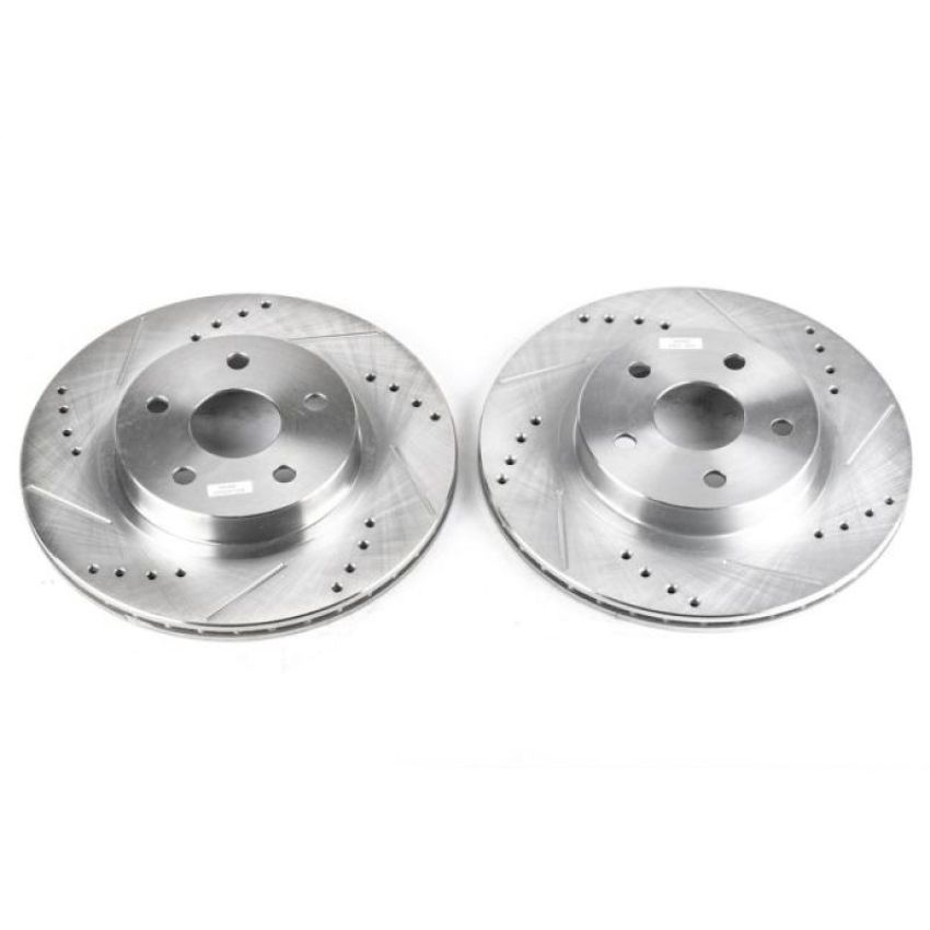 PowerStop JBR793XPR PowerStop Evolution Performance Drilled, Slotted & Plated Brake Rotor Pair