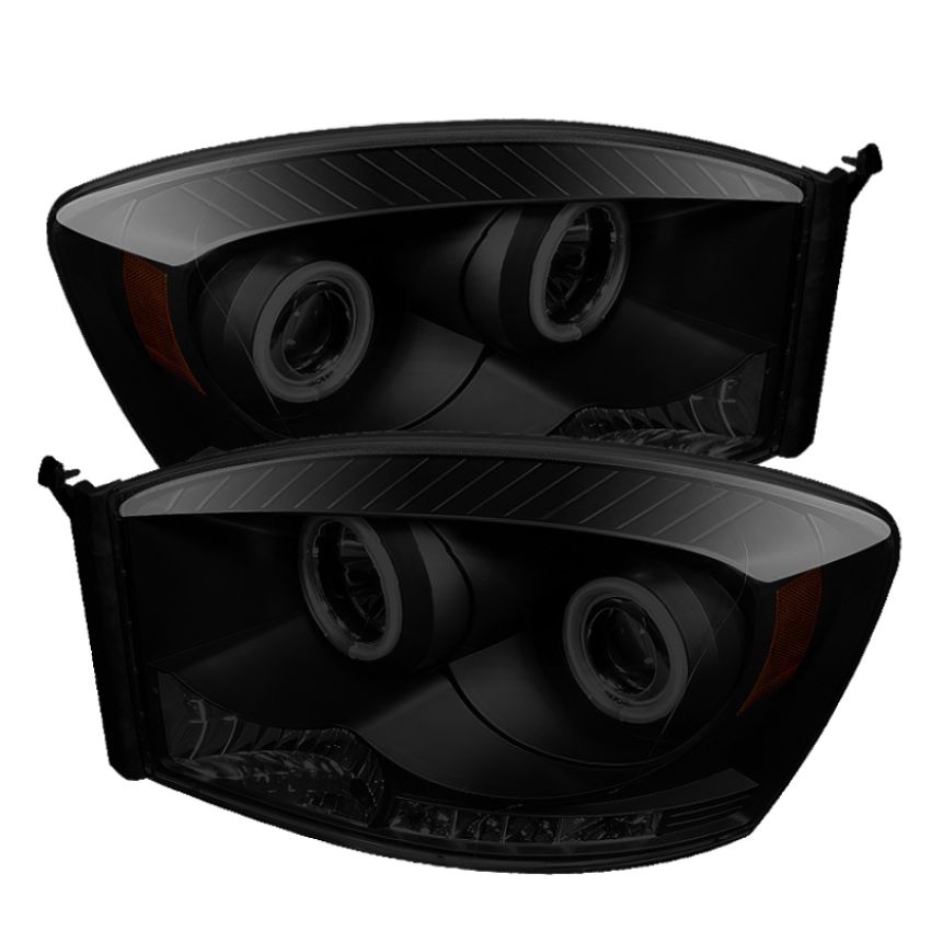 SPYDER 5078803 Projector Headlights - CCFL Halo - Black Smoke