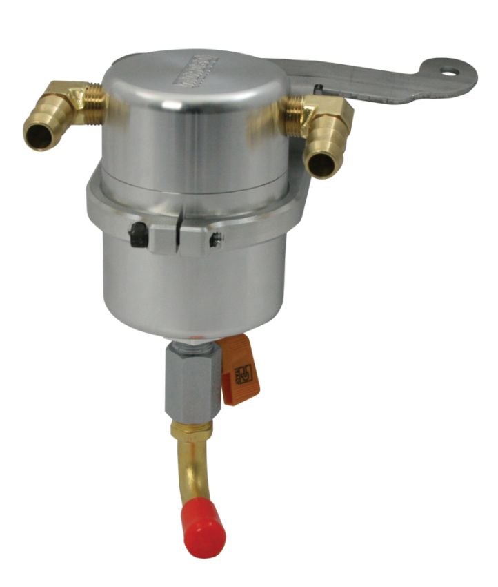 Moroso 85498 11-14 Ford Mustang V6 Air/Oil Separator Catch Can - Billet Aluminum
