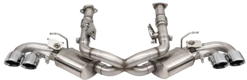 CORSA Performance 21103 Corsa 20-24 Corvette C8 3in Valved Cat-Back 4.5in Pol Quad Tips Fits Factory Perf Exhaust DeletesAFM