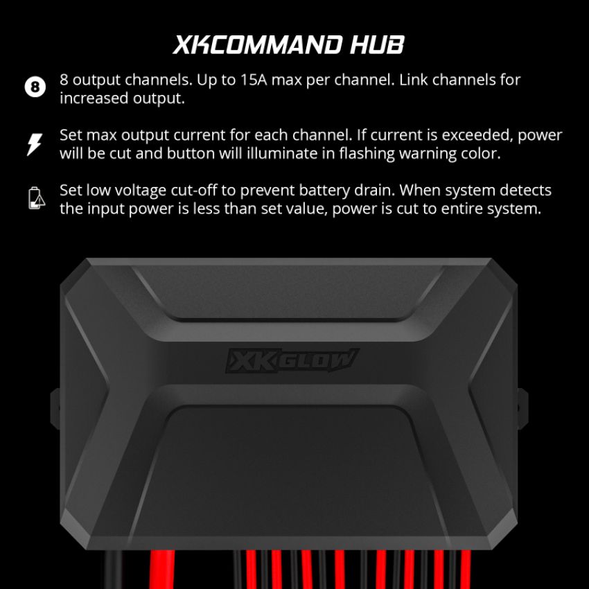 XKGLOW XK-CMD-KIT XK Glow XKcommand Bluetooth Switch Panel for Lights 12V Accessory Offroad