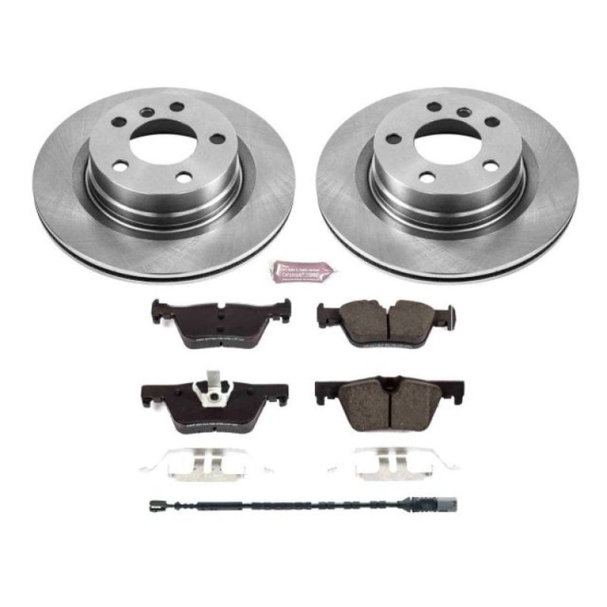 PowerStop KOE6657 OE Stock Replacement Low-Dust Ceramic Brake Pad and Rotor Kit