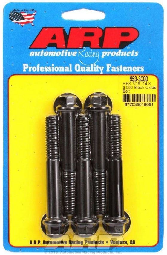ARP ARP653-3000 Bolt Kit - 6pt. (5) 7/16-14 x 3.000
