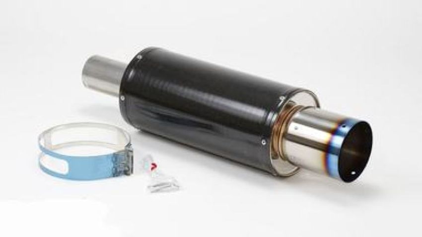 HKS 31012-BA001 Universal Carbon-Ti Cat-back Exhaust - 170mm Shell/75mm Diameter