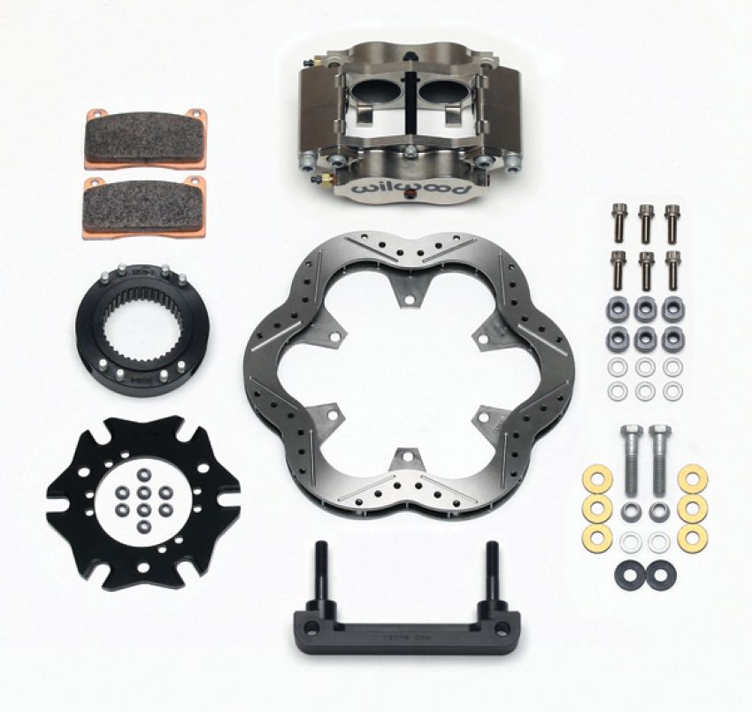 Wilwood 140-11810 Billet Narrow Dynalite Radial Mount Rear Inboard Midget Kit 10.50in SuperAlloy Vented Rotor