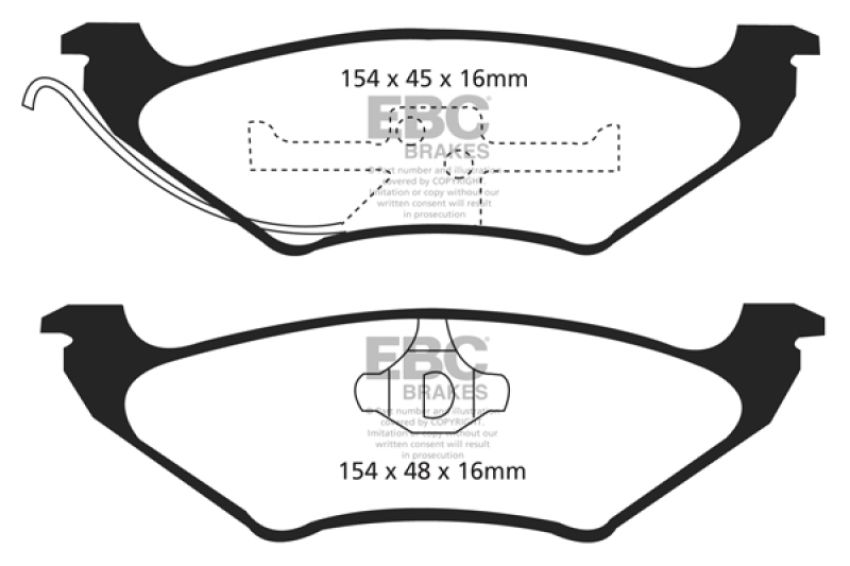 EBC Brakes DP21625 Greenstuff 2000 Series Sport Brake Pads