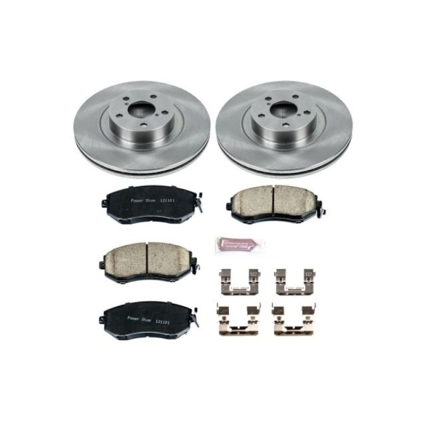 PowerStop KOE6082 OE Stock Replacement Low-Dust Ceramic Brake Pad and Rotor Kit
