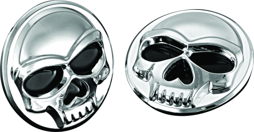 Kuryakyn 1491 Universal Zombie Medallions 2in Diameter Chrome