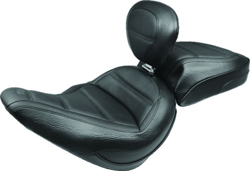 Mustang Motorcycle 79717 Mustang 84-06 Harley Standard Rear Tire Standard Touring Passenger Seat - Black