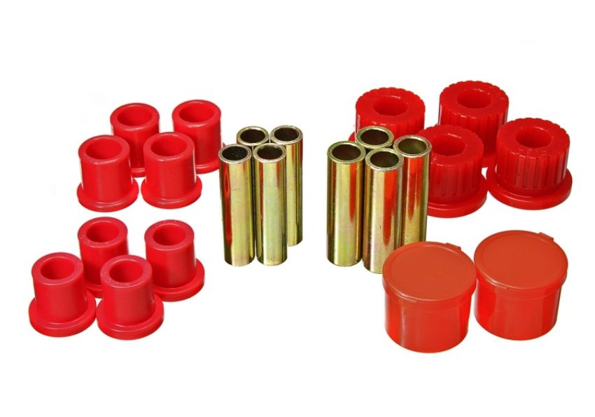 Energy Suspension 4.2157R 98-11 Ford Ranger 2/4WD Rear Leaf Spring Bushing Set - Red