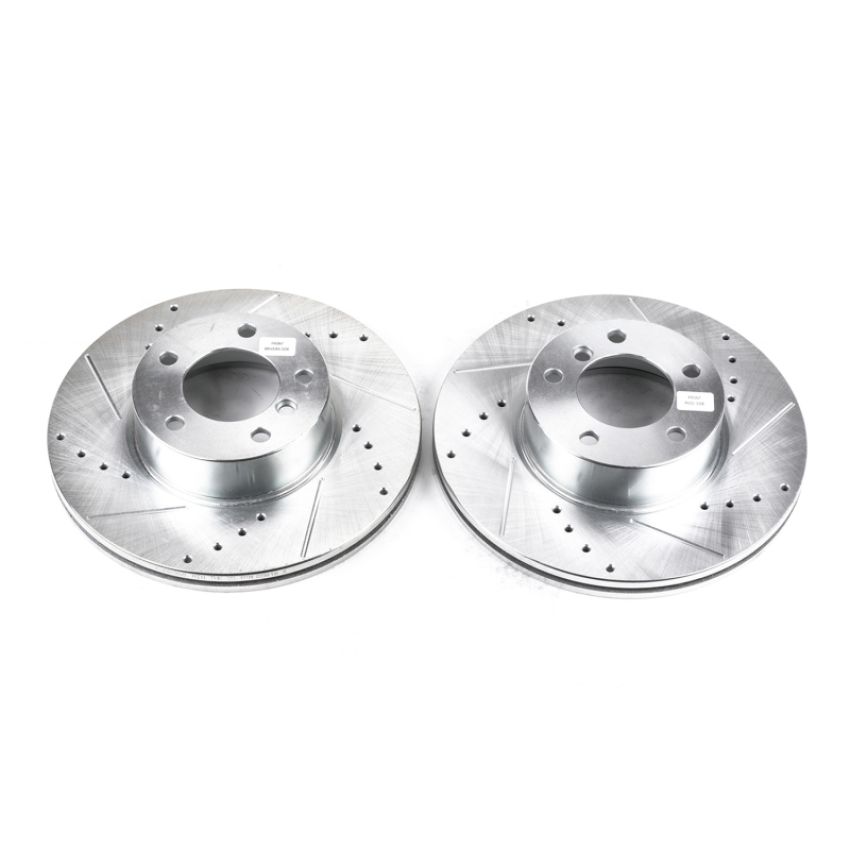PowerStop EBR858XPR PowerStop Evolution Performance Drilled, Slotted & Plated Brake Rotor Pair