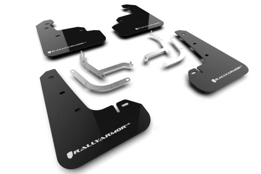 Rally Armor MF105-UR-BLK-WH Black Mud Flap/White Logo