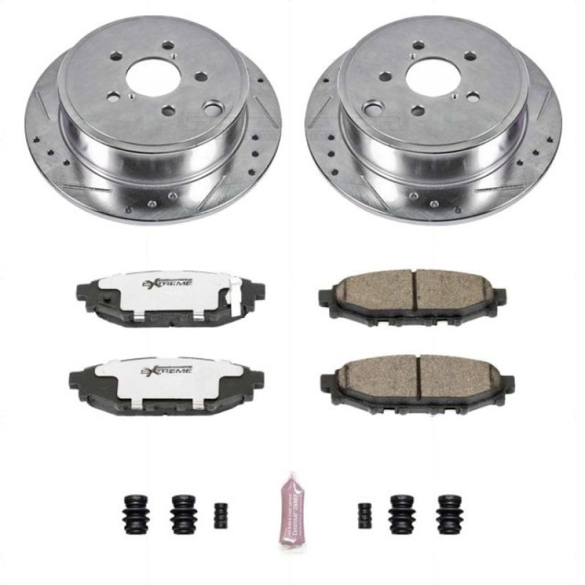PowerStop K4631-26 Z26 Street Performance Ceramic Brake Pad and Drilled & Slotted Rotor Kit