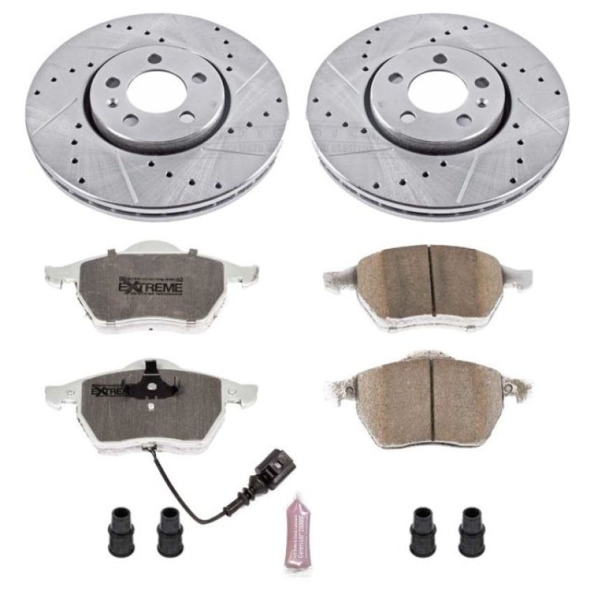PowerStop K898-26 Z26 Street Performance Ceramic Brake Pad and Drilled & Slotted Rotor Kit