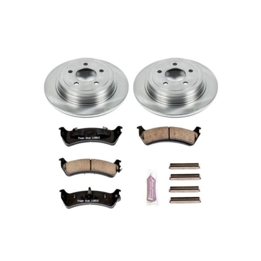 PowerStop KOE5570 OE Stock Replacement Low-Dust Ceramic Brake Pad and Rotor Kit