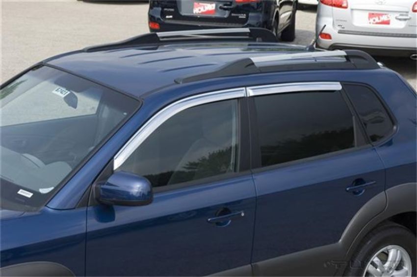 Putco 480257 05-08 Hyundai Tucson (Set of 4) - Tape On Install Element Chrome Window Visors