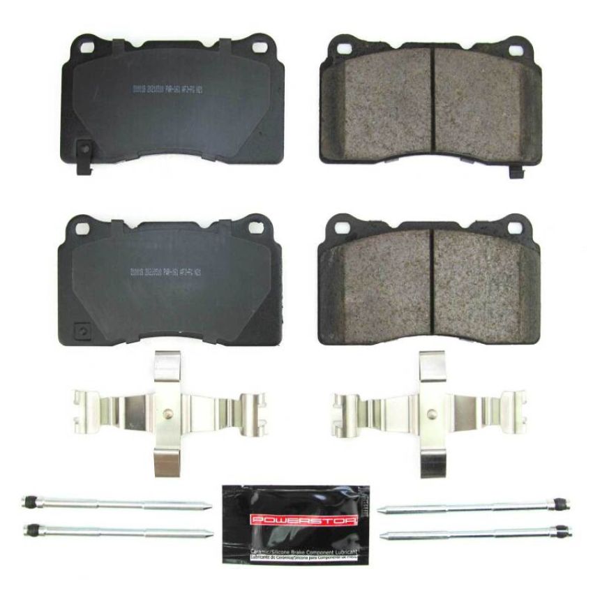 PowerStop Z23-1001B PowerStop - Z23 Daily Driver Carbon-Fiber Ceramic Brake Pads with Hardware Kit
