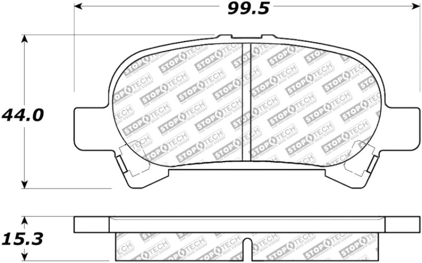 Stoptech 305.08280 Street Select Brake Pads - Rear